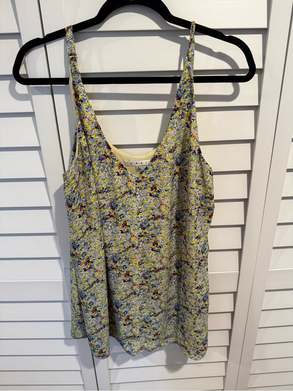 Calvin Klein Yellow Floral V-Neck Camisole